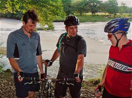 Tao, Matt and Julian by Totnes weir