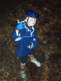 Olly in the river in Burchetts Wood - new photo for 2025
