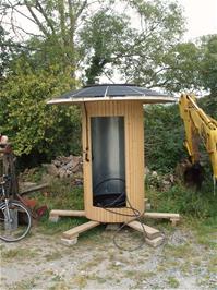 A mysterious solar-heated decontamination chamber we found near Luscombe Farm on Colston Road - new photo for 2025
