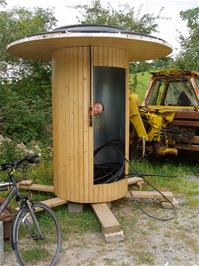 Sam demonstrates the mysterious solar-heated decontamination chamber - new photo for 2025