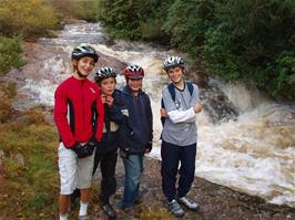 Michael Bulmer, Dennis Ham, Zac McGrath & Freddie Tyler by the Avon near Shipley Bridge