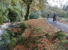 Dennis & Zac riding up the path to the Avon Dam
