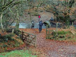 Crossing the ford near Cross Furzes