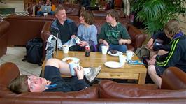 Refreshments in the cafe at Bristol Temple Meads Station