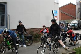 The group at the start of the Bristol and Bath railway path