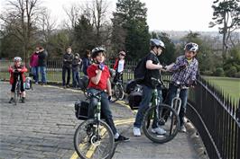 The group at the Royal Crescent, Bath