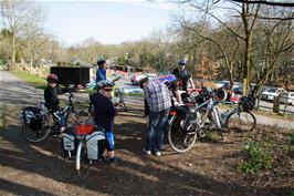 Leaving the Tom Huyton Play Park, Radstock after a late lunch, 16.3 miles into the ride