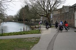 Riding through the Bishops Palace & Gardens, Wells
