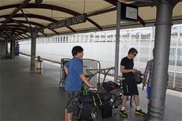 Lawrence, Ash and Will at the Eurostar station in Paris
