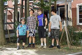 The group outside Basel Youth Hostel