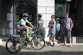 The complete group outside Solothurn Youth Hostel
