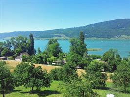 Great views across Lake Bieler from Route 5 at Seestrasse, Lattrigen