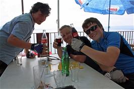 Welcome refreshments on a swelteringly hot day at Hotel du Monde, Grandvaux