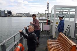 Riding the Torpoint ferry to Cornwall