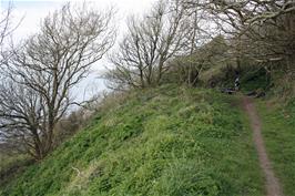 Location of our rope swing on the coast path to Portholland