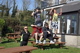 Group photo at Coverack Youth Hostel