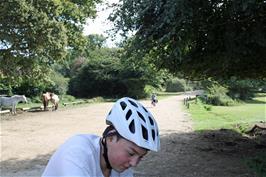 Emerging from Cott Lane at Burley Golf Club, a short distance from the hostel