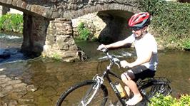 George successfully negotiates the ford at Allerford