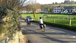 Tarmac at last as we arrive in Exford