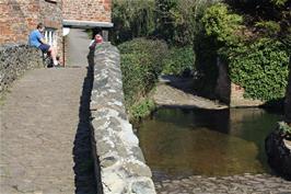 Picturesque Allerford, where some successfully rode through the water