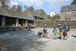 Leaving Boeveys Tea Rooms at Simonsbath