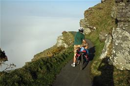 Lawrence on the coast path to Lynton