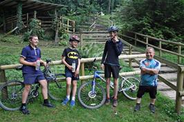 Dillan, George, Nat and John at River Dart Country Park, Ashburton