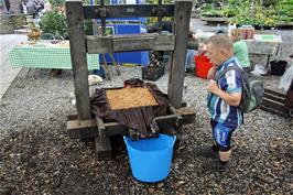 John carrying out a hygiene inspection on the apple press