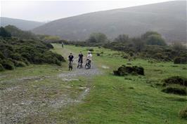 Climbing the final track to the reservoir