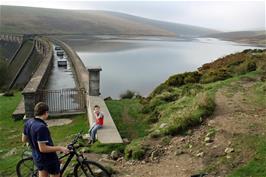 Dillan first to arrive at the still waters of the Avon reservoir