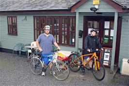 Gavin and Dillan at the Holne café