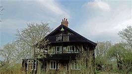 Street Youth Hostel, showing our attic room on the top balcony