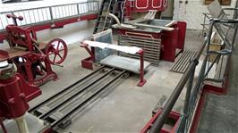 Paper-making machine in the Papermill museum at Wookey Hole