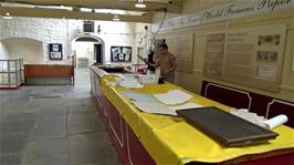 Hand-made paper demonstration in the museum at Wookey Hole, which Lawrence would have found interesting if he had noticed it