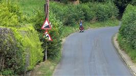 An unpleasant warning sign after passing through Egton Bridge