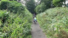 Start of the Cinder Track cycle path at Whitby, which goes all the way to Scarborough