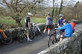 The group on Staverton Bridge