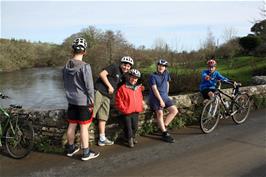 The group on Staverton Bridge