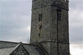 An unusual clockface at Buckland-in-the-Moor