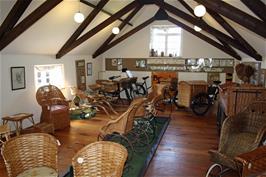 Some of the many wicker items on display at the Willow and Wetlands Centre