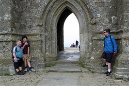 John, Lawrence and George at the top of Glastonbury Tor