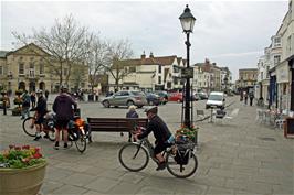 Leaving Wells via the High Street