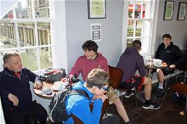 Refreshments in The Bridge Coffee Shop on Pulteney Bridge, Bath