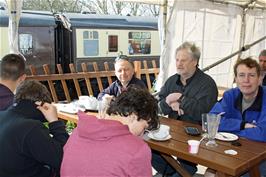 Café stop at Bitton station, on the Bristol & Bath railway path