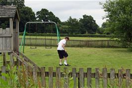 George gets his shoes back on ready to leave Staverton Park