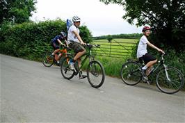 Lawrence does his usual pose on the approach to Abham on the way home from Staverton