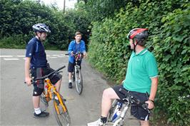 George, Dillan and Gavin at Rewdown Cross near Druid, Ashburton