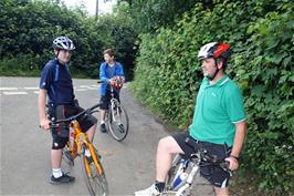 George, Dillan and Gavin at Rewdown Cross near Druid, Ashburton