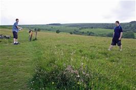 Frisbee fun on Lambs Down