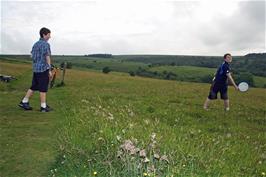 Frisbee fun on Lambs Down